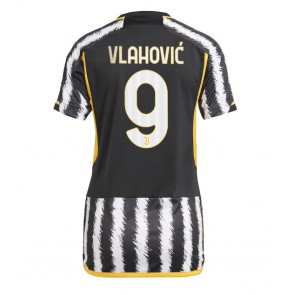 Juventus Dusan Vlahovic #9 Replica Home Stadium Shirt for Women 2023-24 Short Sleeve